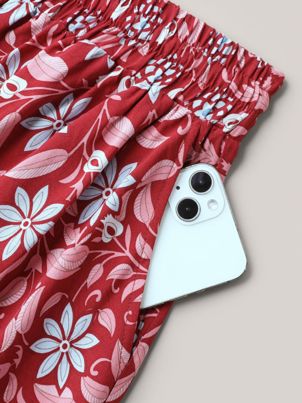 Spring Floral Fusion Panelled Tiered Skirt