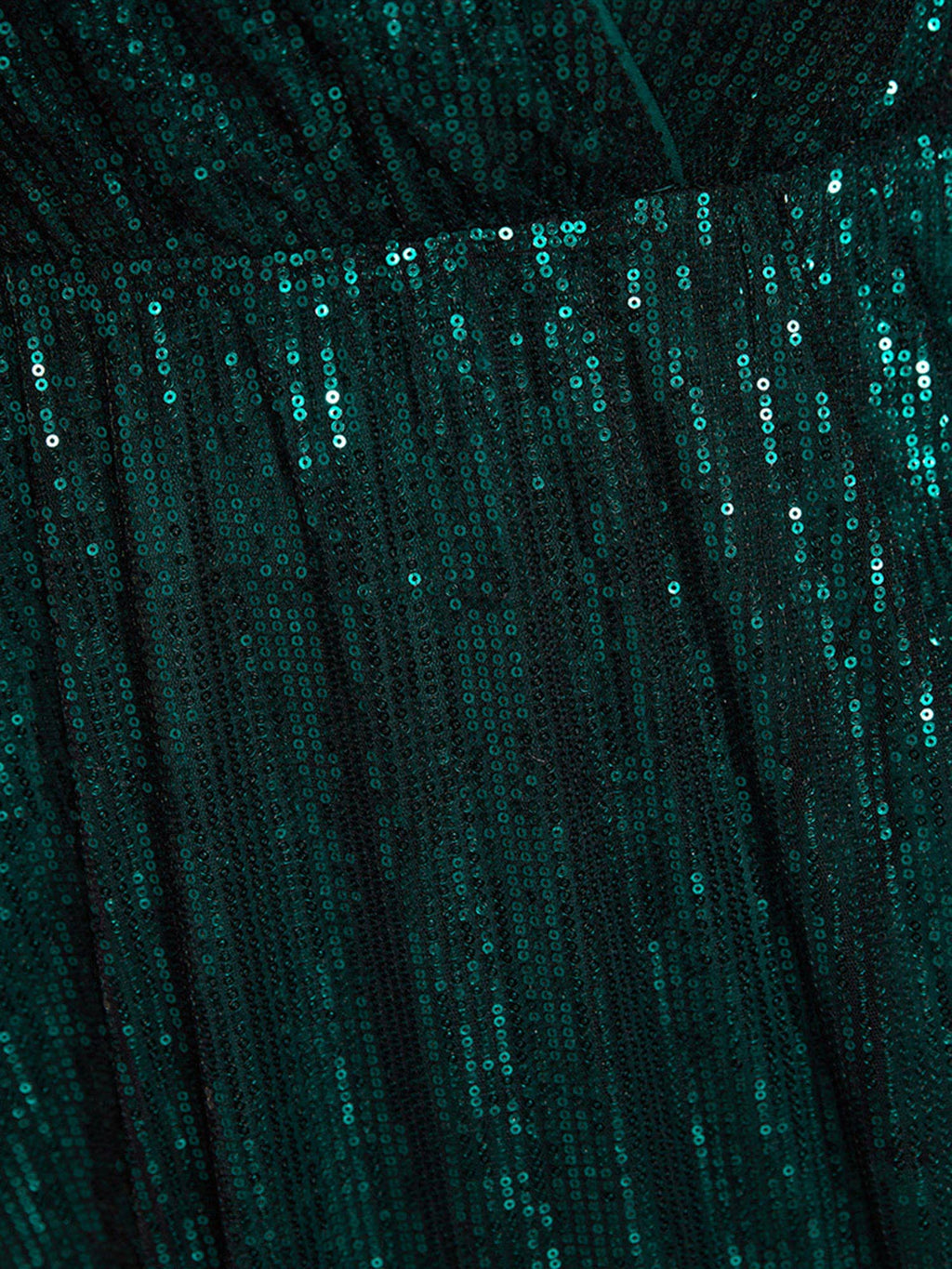 Solid Pocket Lantern Sleeve Wrap Sequin Dress