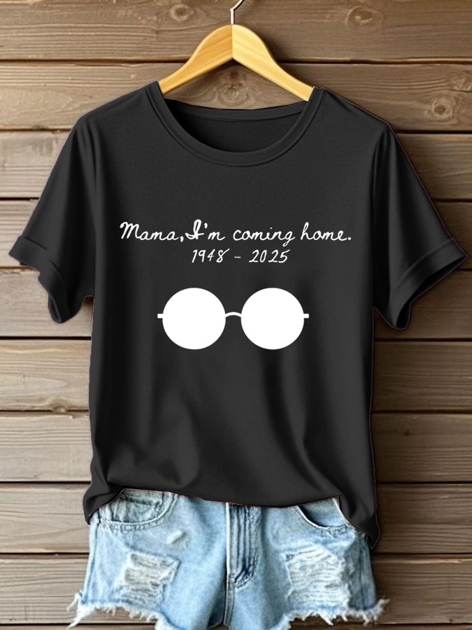 Women's Mama I’m Coming Home Printed Casual T-Shirt