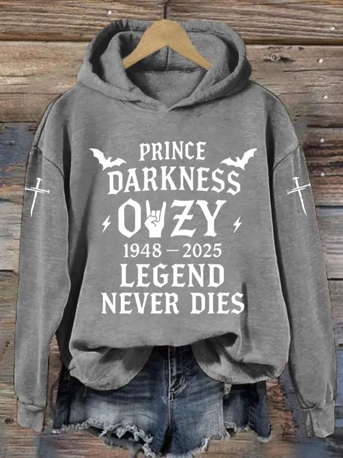 Women's Rock Legend Memorial  LEGEND NEVER DIES Print Sweatshirt