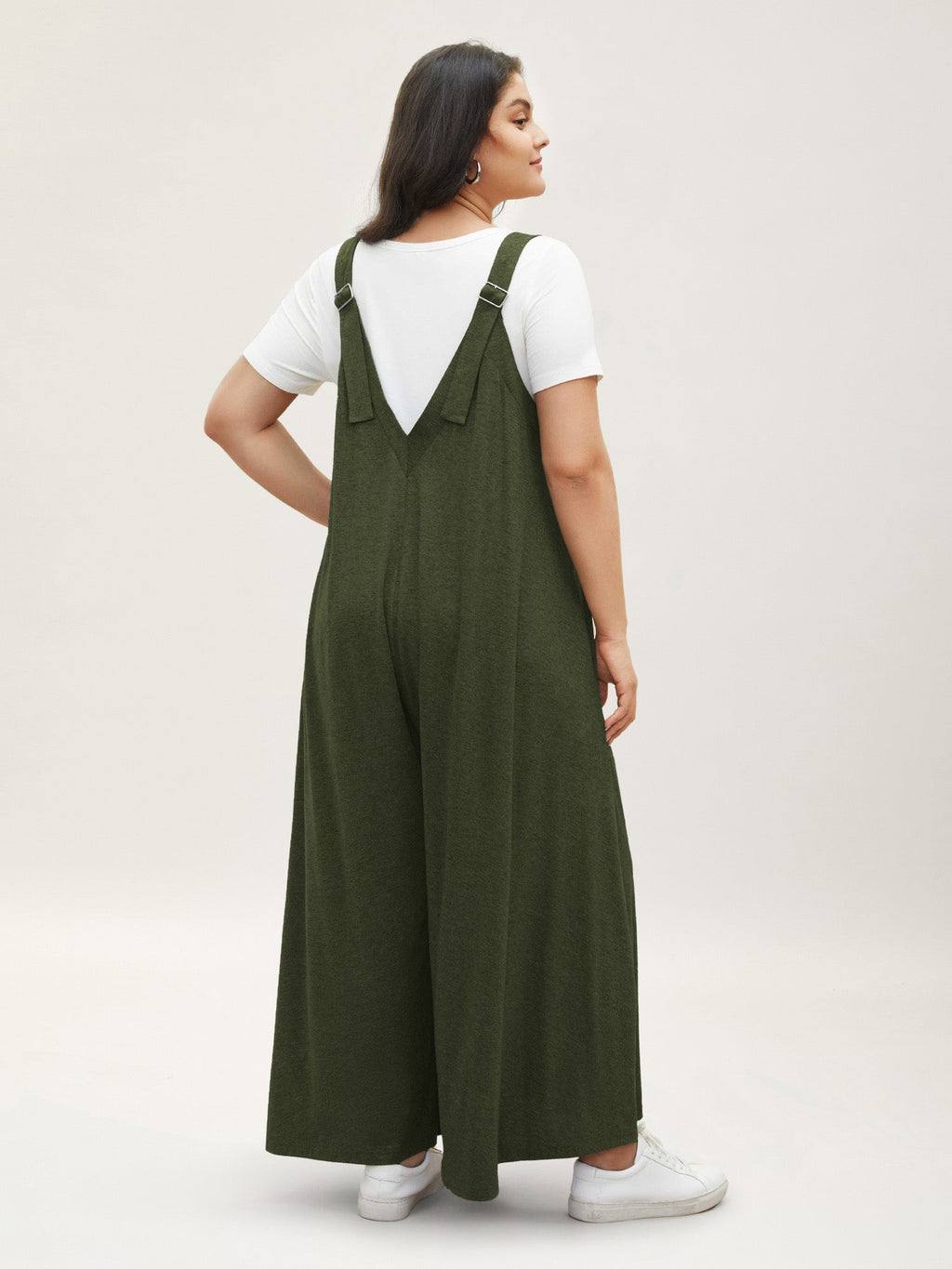 Supersoft Essentials Solid Pocket Adjustable Straps Jumpsuit