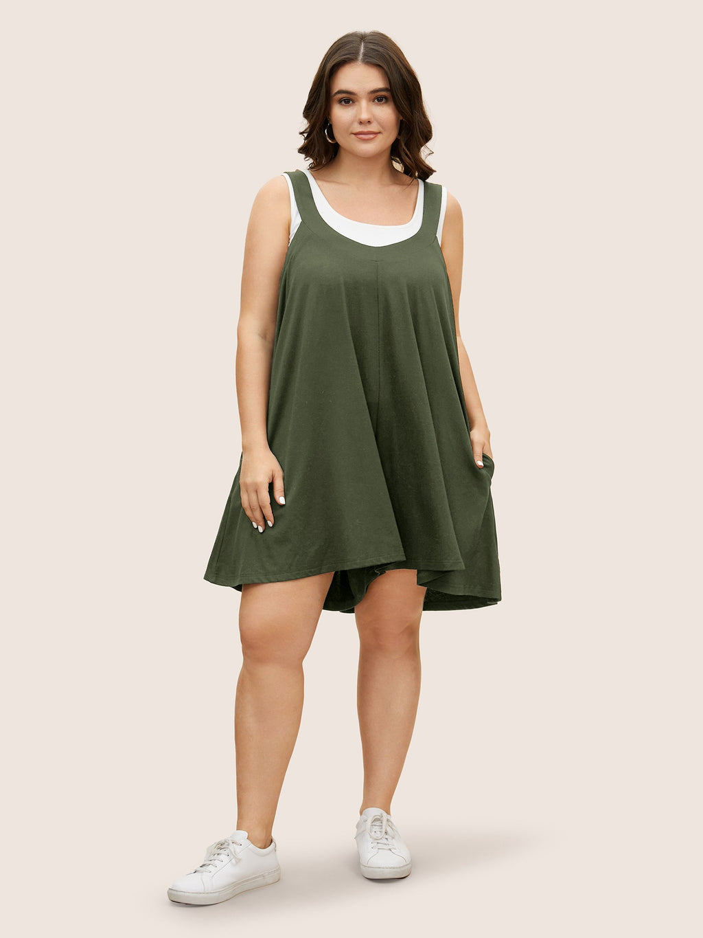 Supersoft Essentials Solid Adjustable Straps Loose Romper