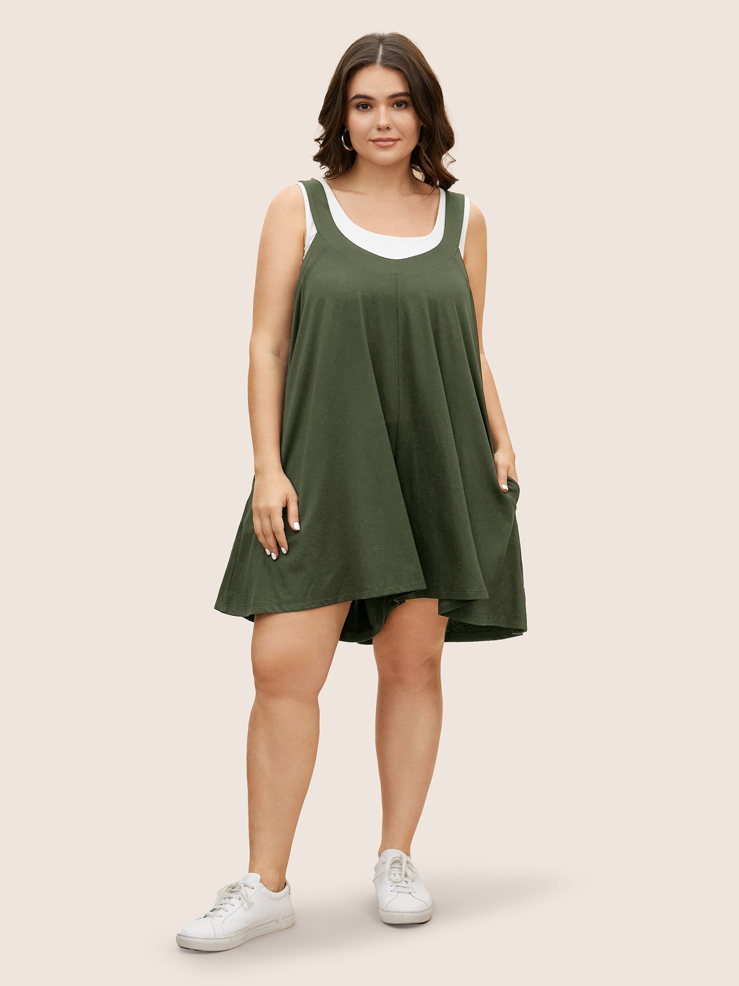 Supersoft Essentials Solid Adjustable Straps Loose Romper