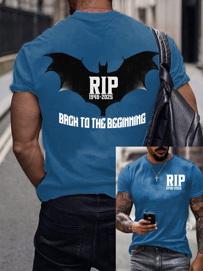 Men's Back To The Beginning Printed Round Neck T-Shirt
