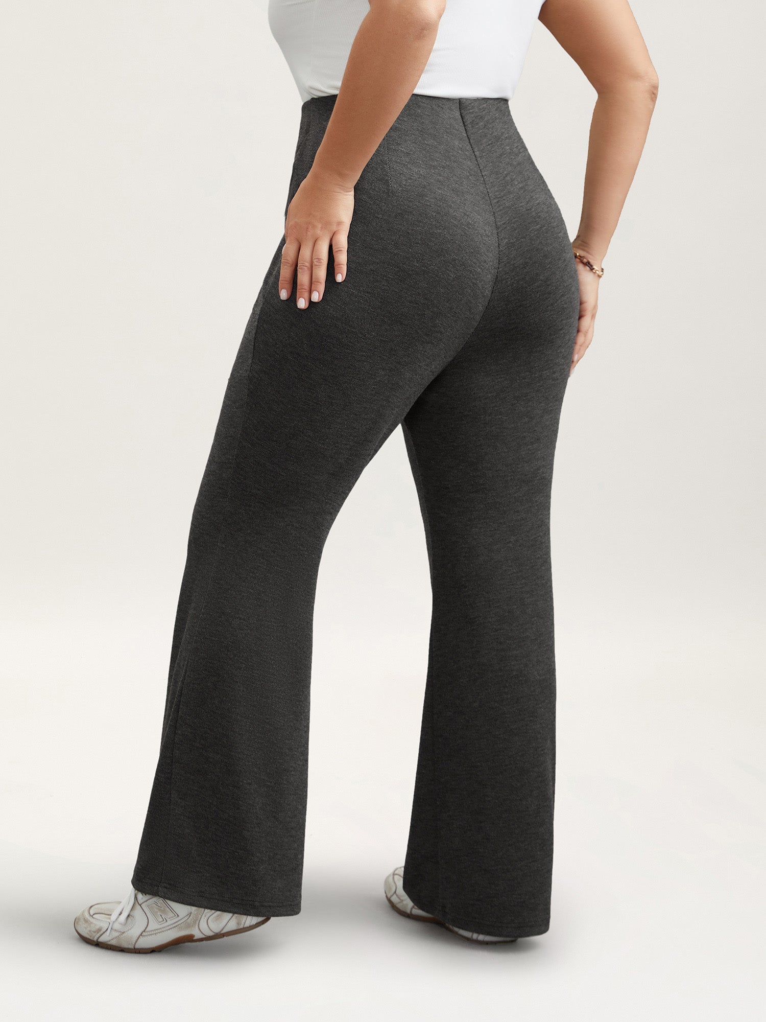Heather Midi-Rise Bootcut Pants