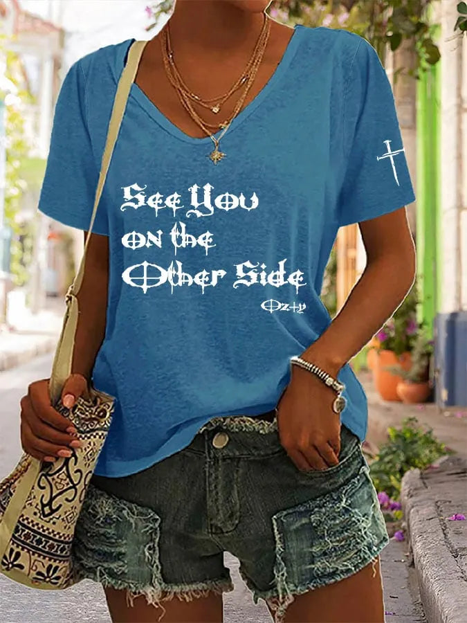 Women's Rock Legend Memorial See You ON the Other Side T-Shirt