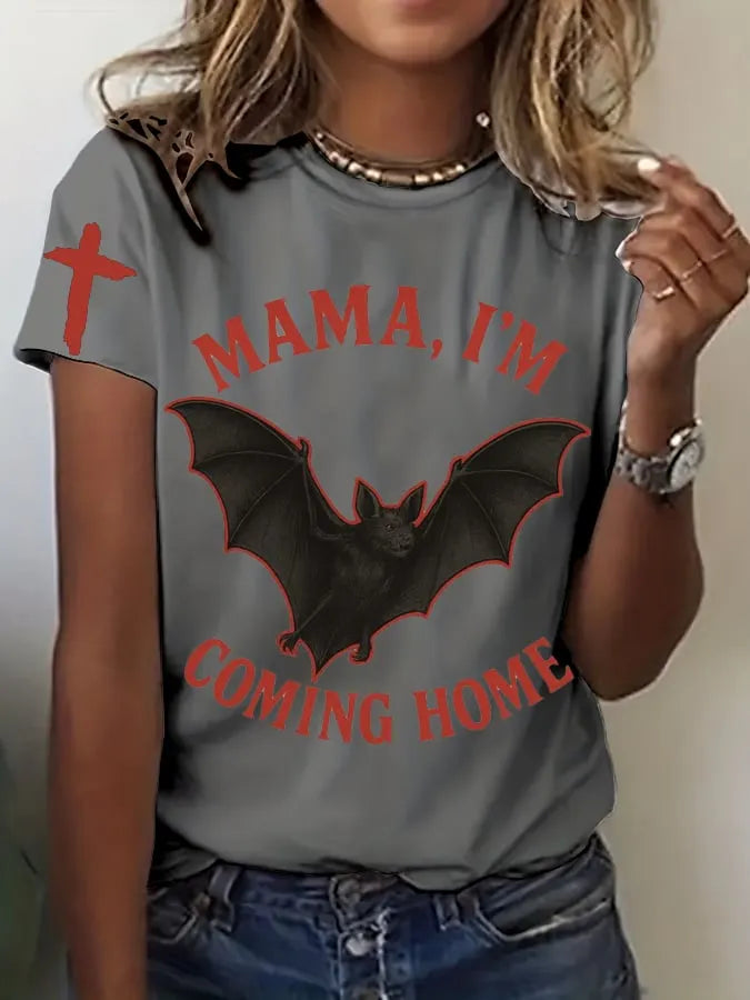 Women's "Hot Singer" Printed Crew Neck T-Shirt