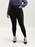 Stretchy Fabric Seamed Skinny-Fit Pants