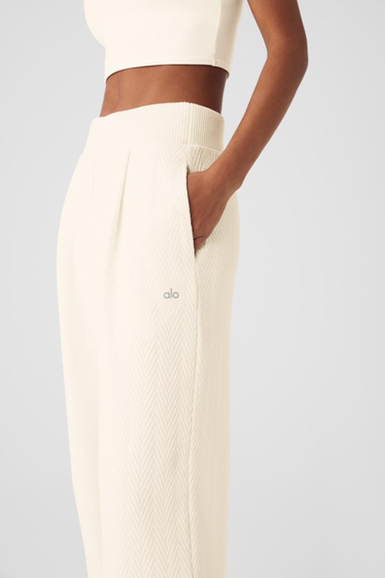 HIGH-WAIST COZY DAY WIDE LEG PANT