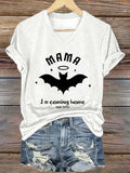 Women's "Hot Singer" Mama I'm Coming Home Printed V-Neck T-Shirt