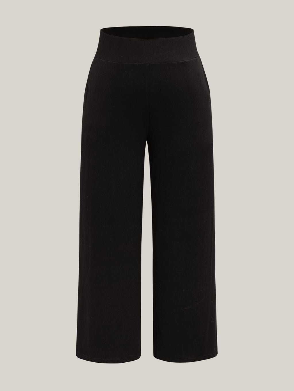 Stretchy Waist Straight-Leg Pants