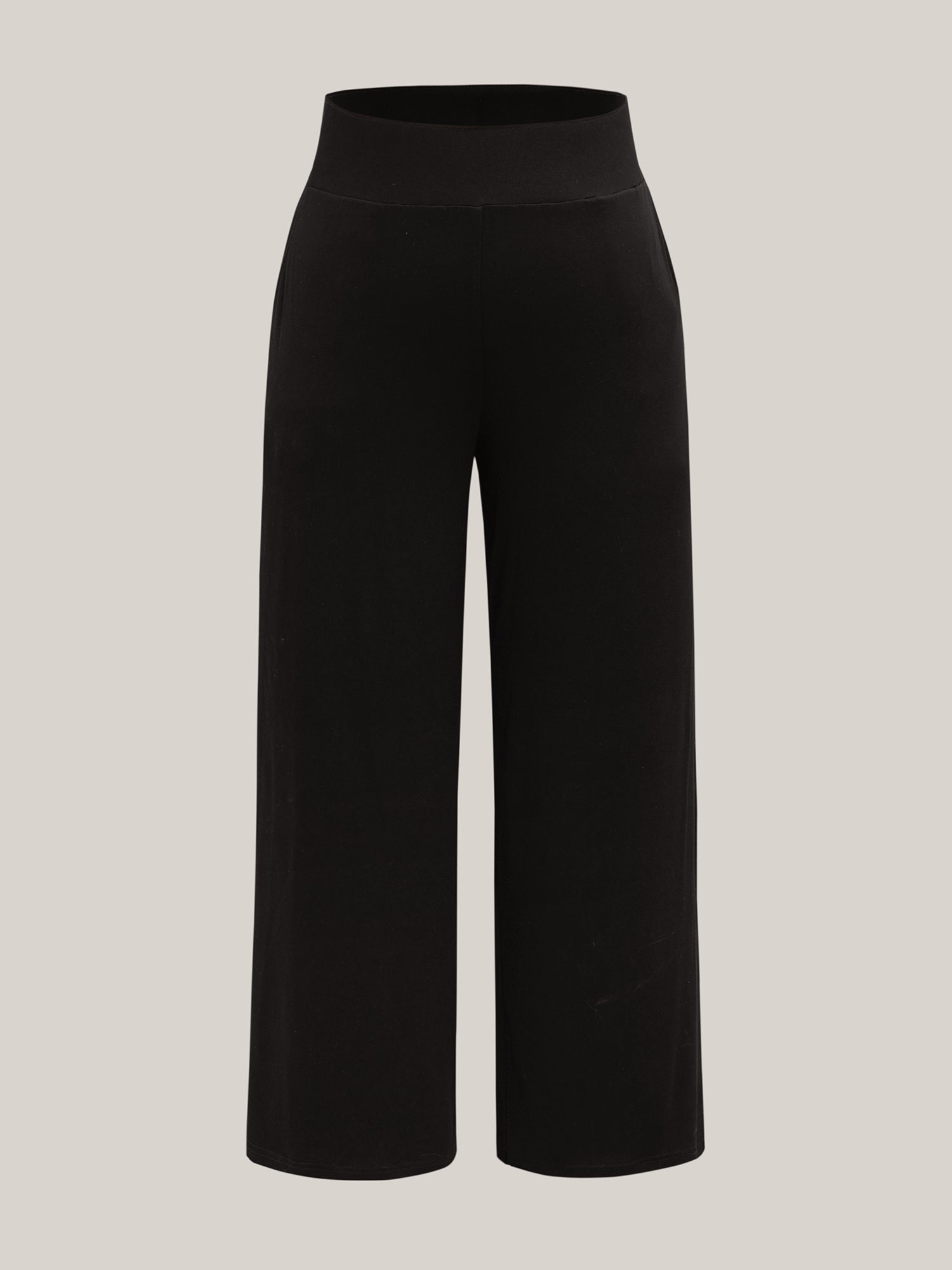 Stretchy Waist Straight-Leg Pants