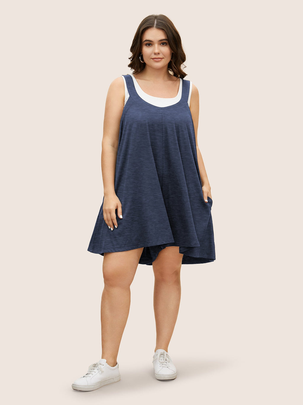 Supersoft Essentials Solid Adjustable Straps Loose Romper