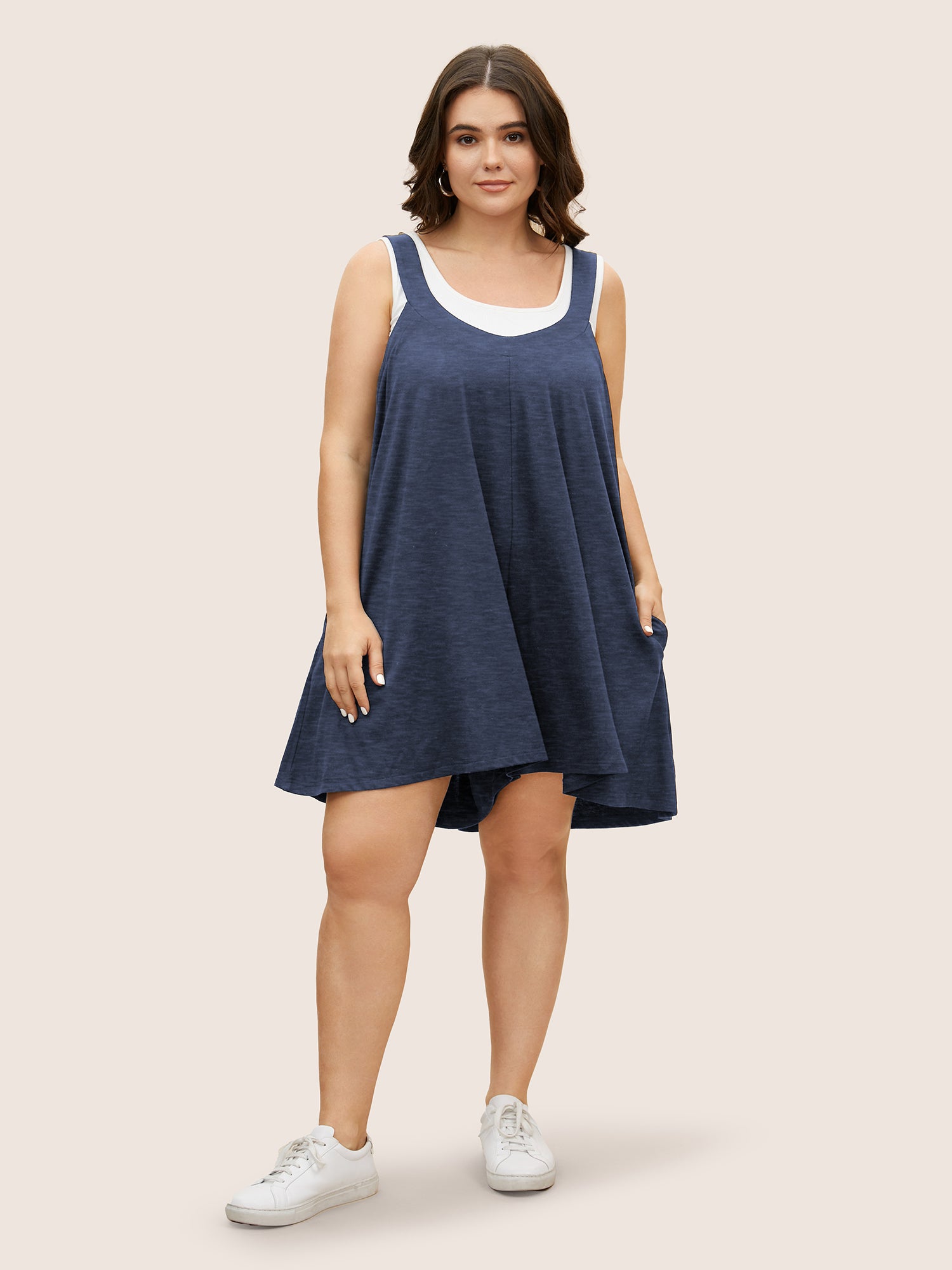 Supersoft Essentials Solid Adjustable Straps Loose Romper