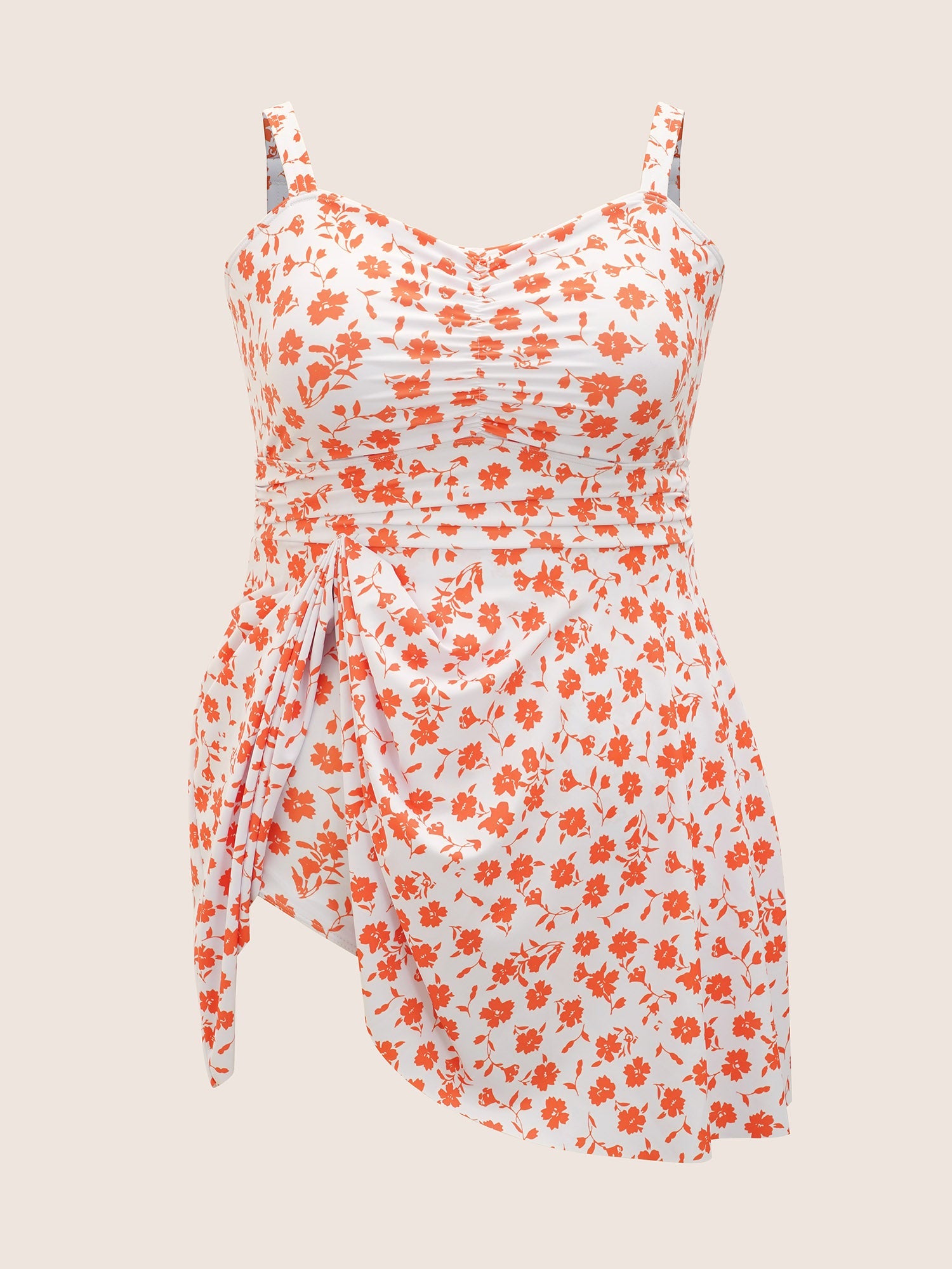 Ditsy Floral Ruched Empire Waist Swim Dress