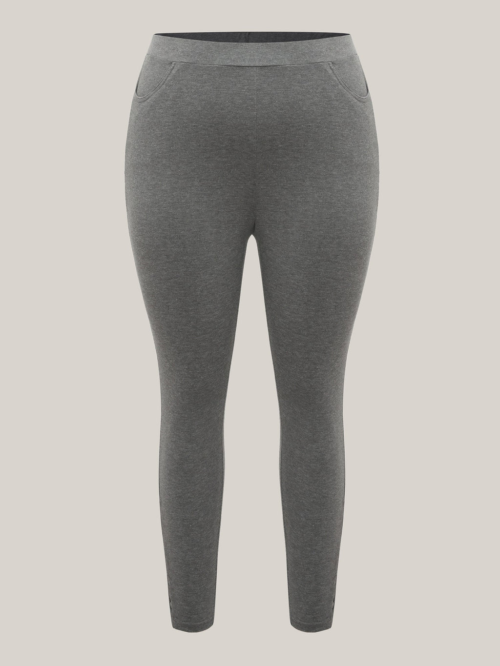 Heathered Mid-Rise Skinny-Fit Leggings