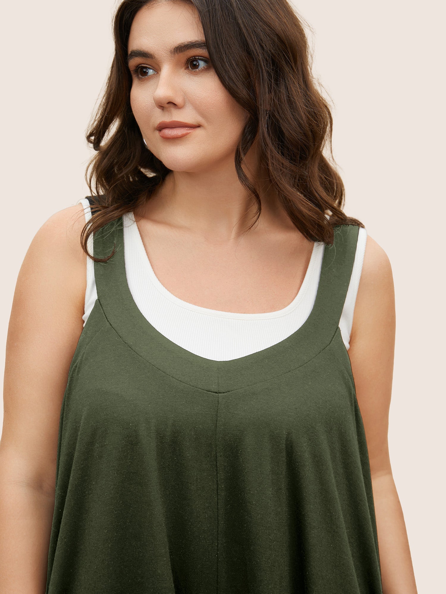 Supersoft Essentials Solid Adjustable Straps Loose Romper