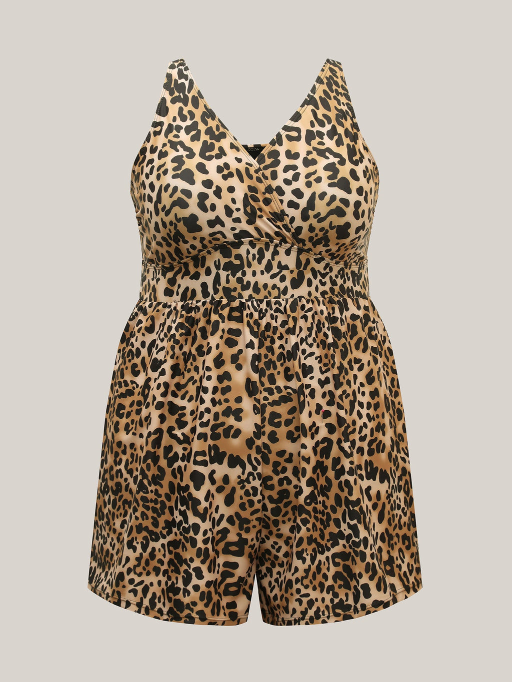 Leopard Print Slim-Fit One-Piece Swimsuit
