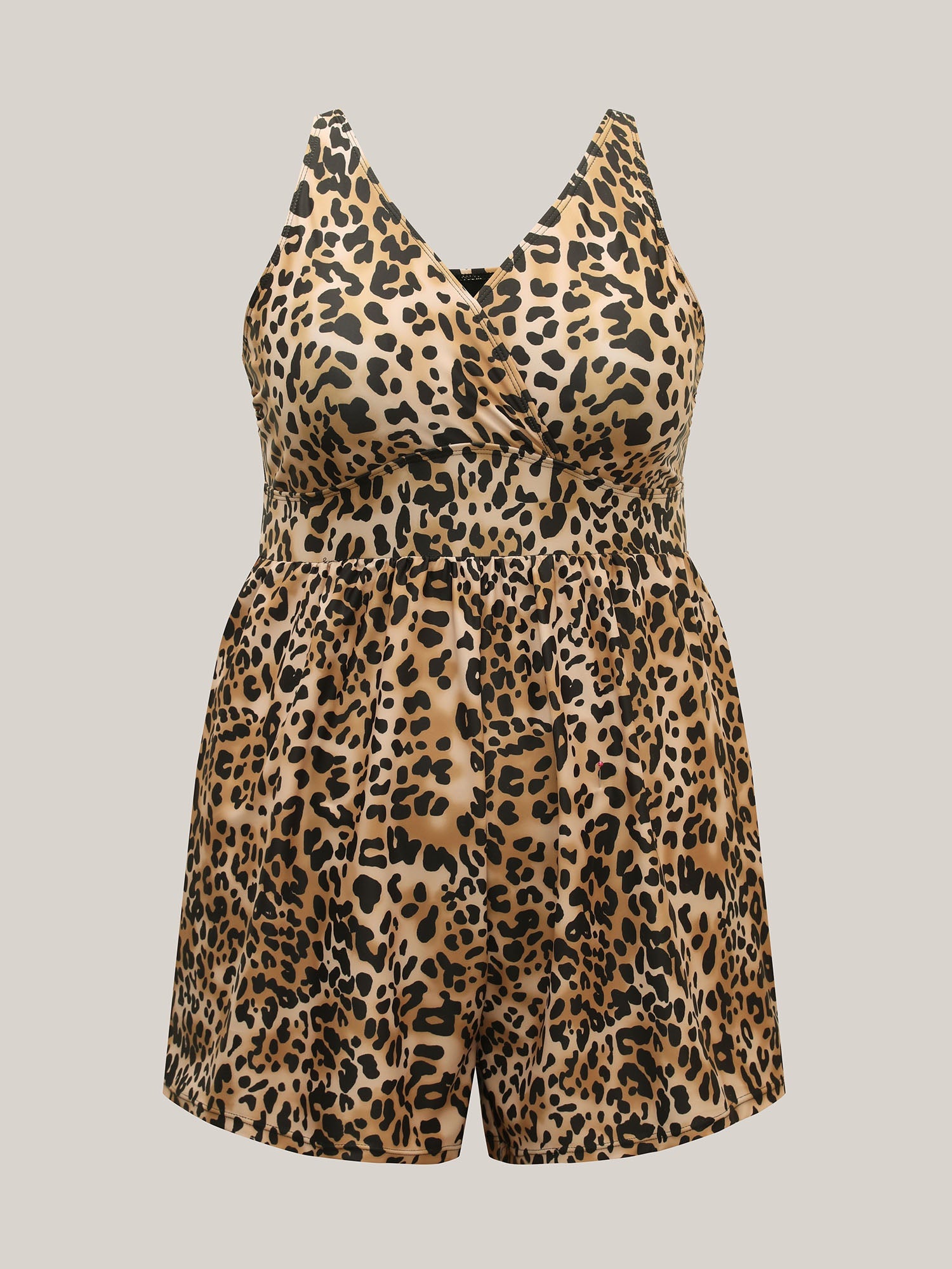 Leopard Print Slim-Fit One-Piece Swimsuit