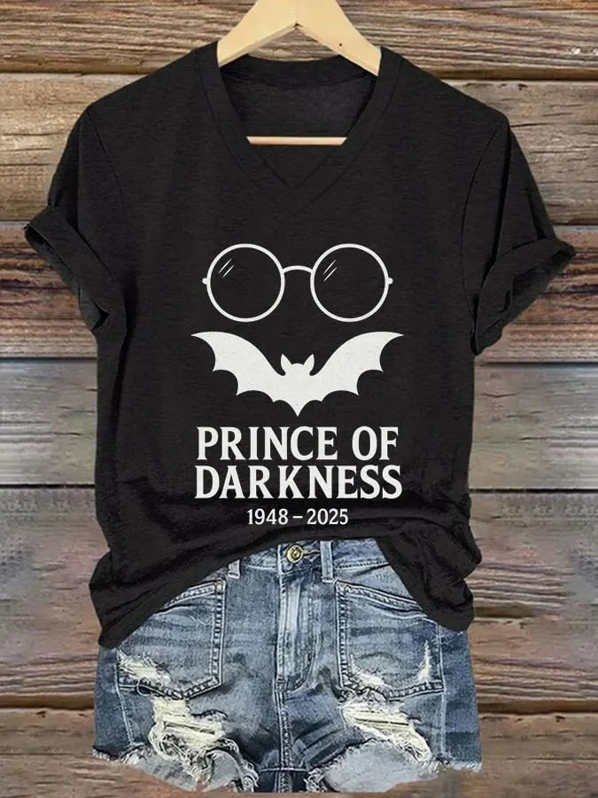 Women's Prince Of Darkness Printed Casual T-Shirt