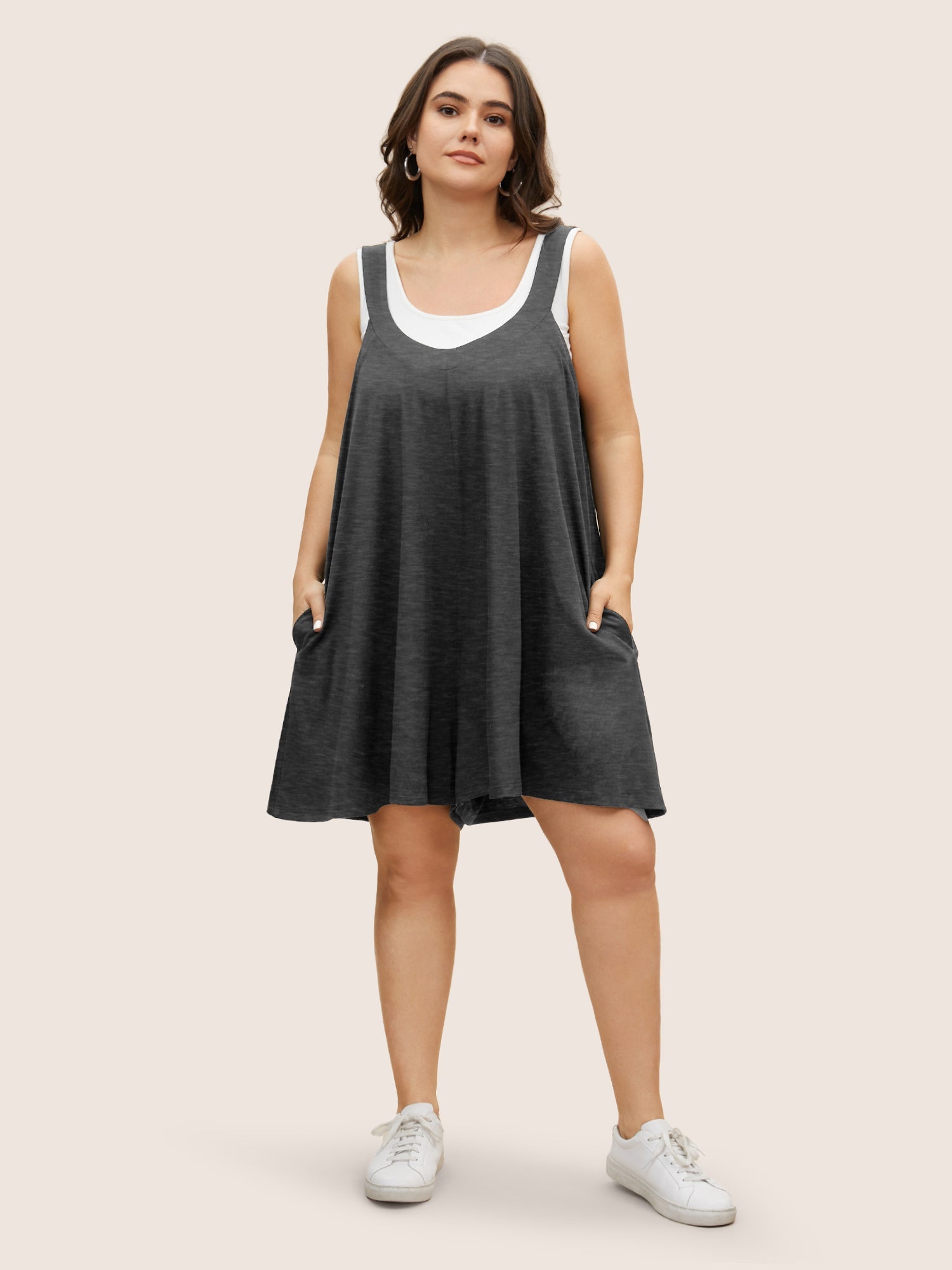 Supersoft Essentials Solid Adjustable Straps Loose Romper