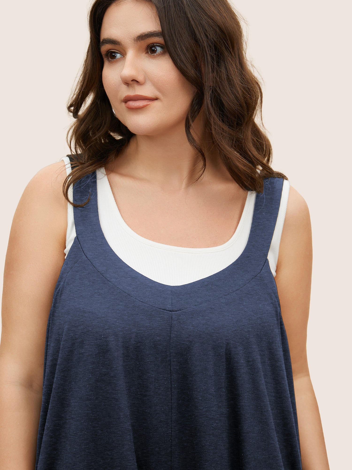 Supersoft Essentials Solid Adjustable Straps Loose Romper