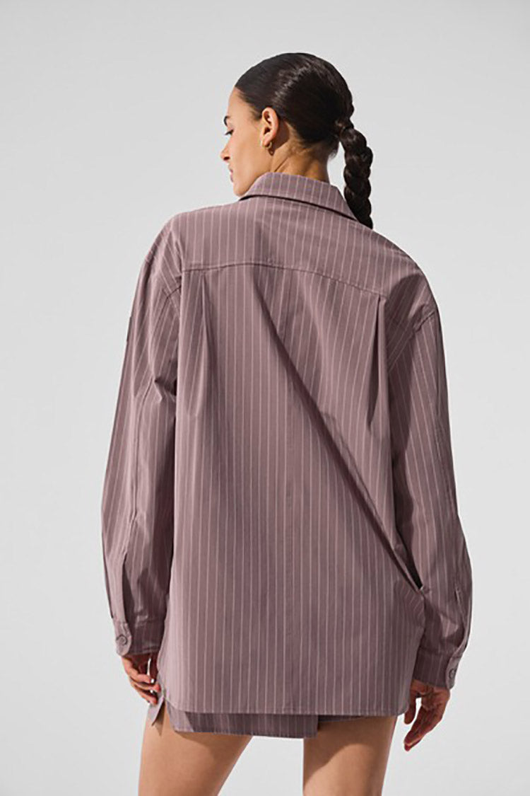 PINSTRIPE DAYLIGHT BUTTON DOWN LONG SLEEVE