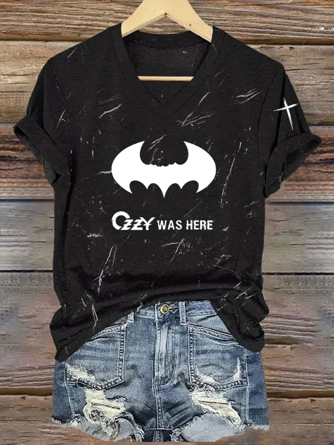 Women's Casual Vintage The Father of Heavy Metal Print T-Shirt