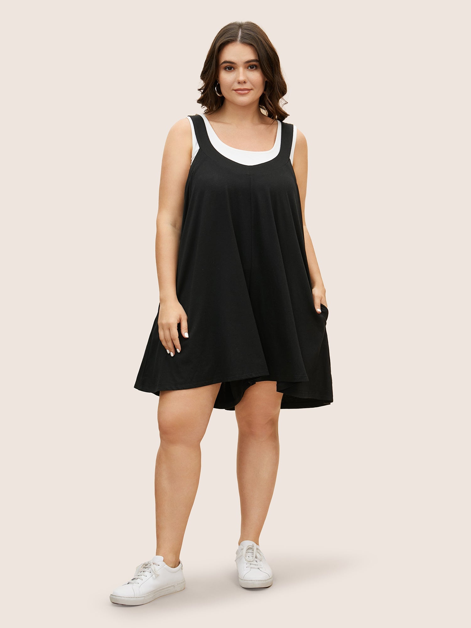Supersoft Essentials Solid Adjustable Straps Loose Romper