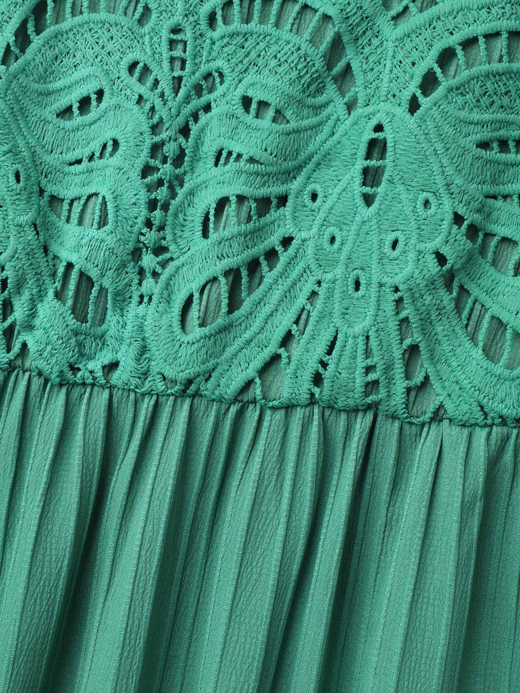 Lace Cut-Out Flutter Sleeve Midi Dress