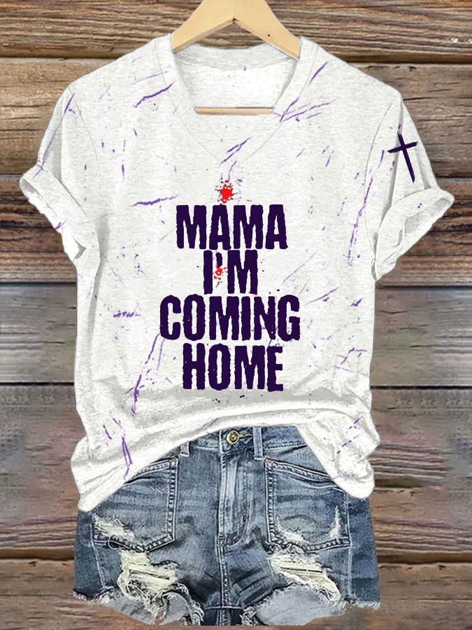 Women's Casual Vintage The Father of Heavy Metal Print T-Shirt