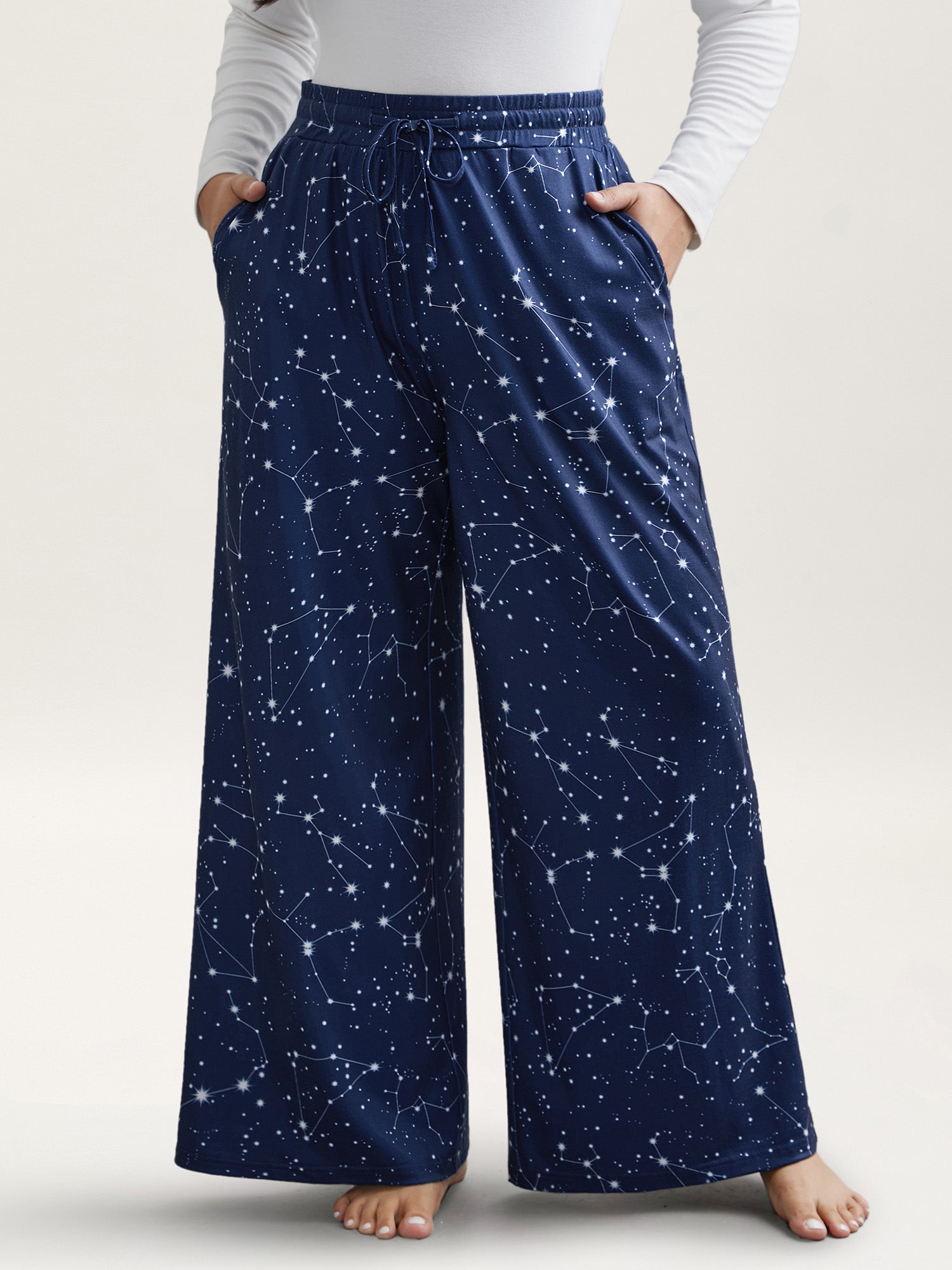 Celestial Print Stretchy Waist Lounge Bottoms