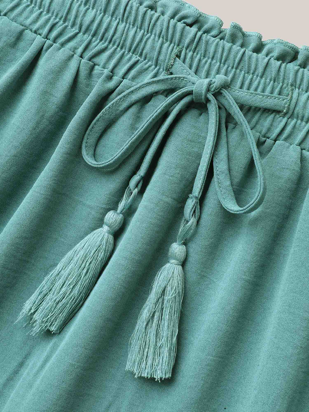Smocked Waist Lace Tiered Midi Skirt