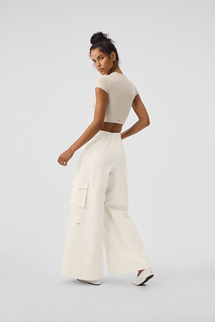 HIGH WAIST SHOW OFF CARGO WIDE LEG TROUSER (LONG)