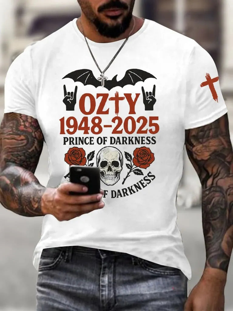 Men's Prince of Darkness Printed Casual T-Shirt