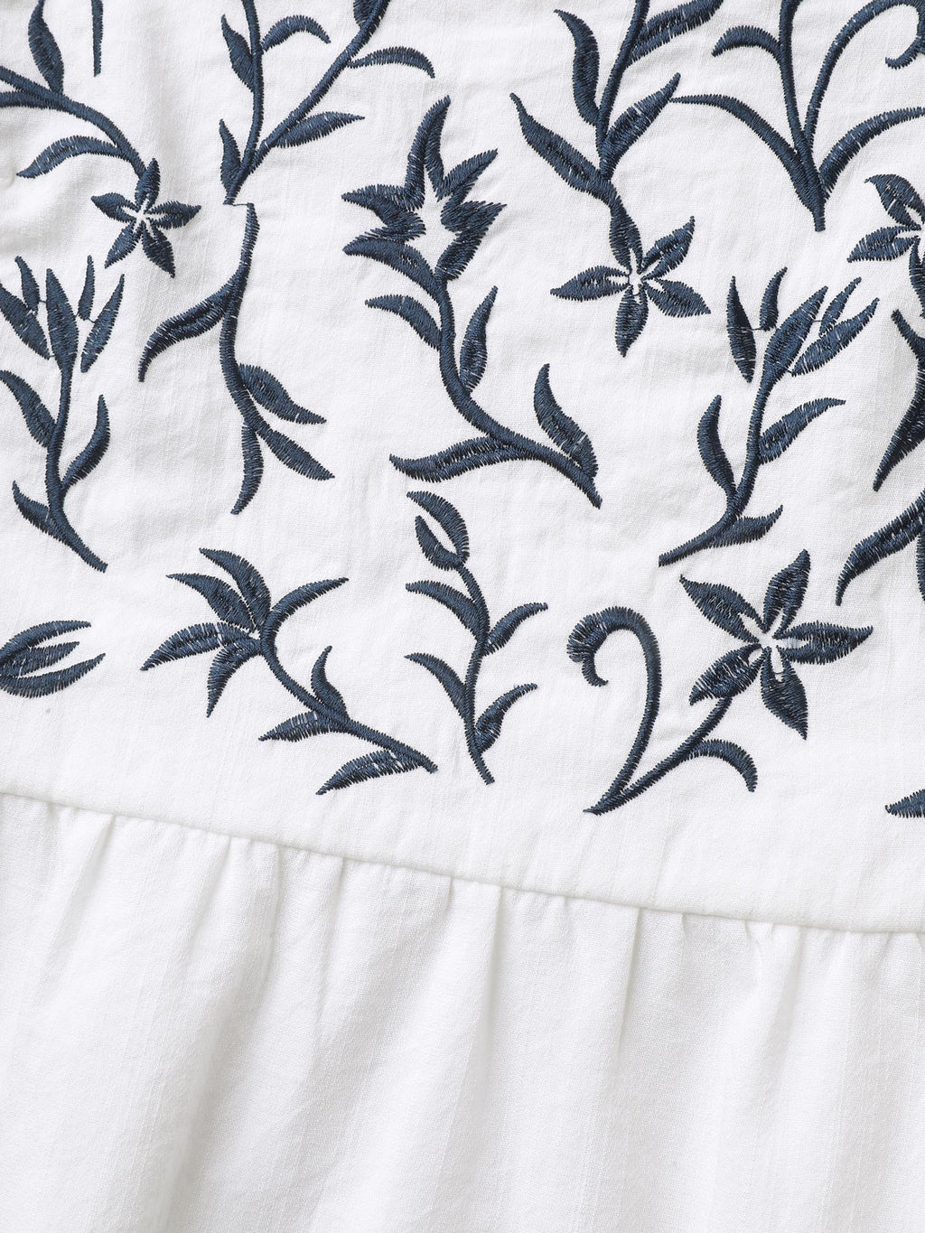 Embroidered Layered Flutter Sleeve Blouse