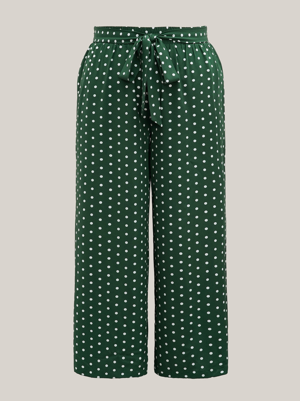 Polka Dots Tied Wide Leg Pants