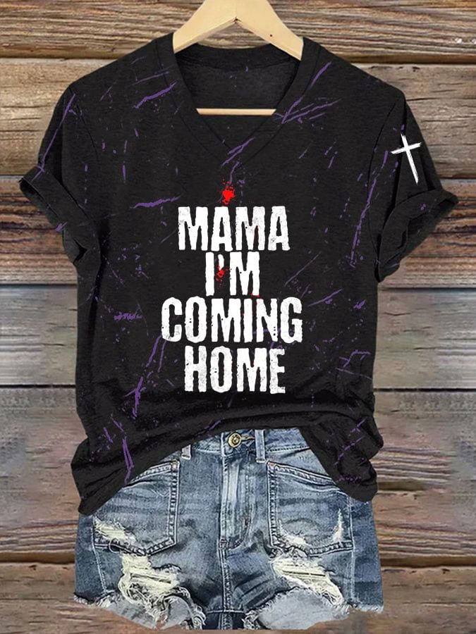 Women's Casual Vintage The Father of Heavy Metal Print T-Shirt