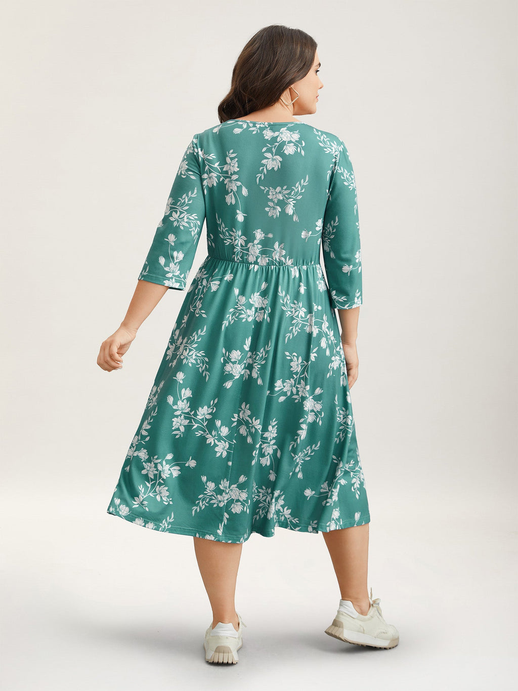 Feels like Spring Printed Drawstring Midi Dress