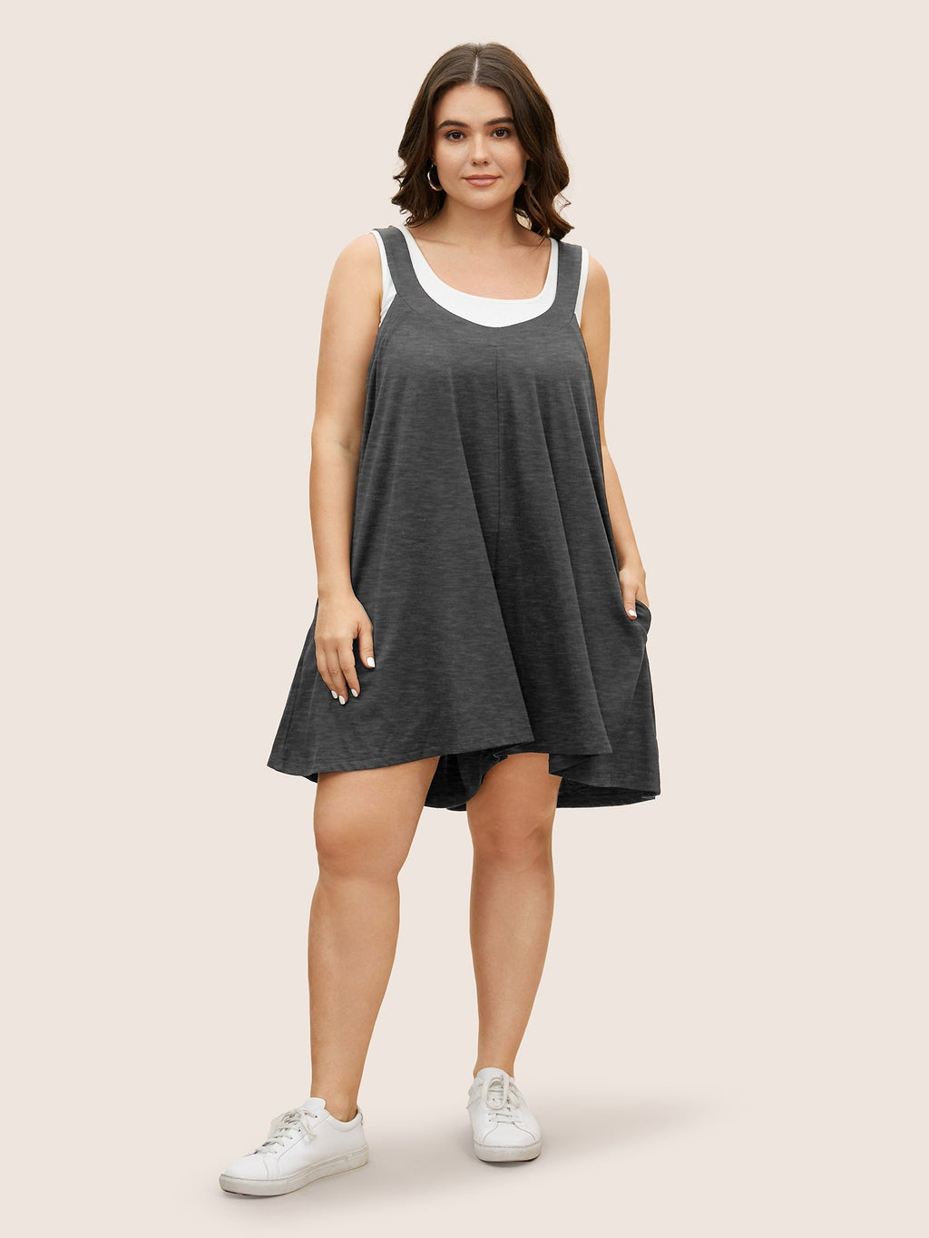 Supersoft Essentials Solid Adjustable Straps Loose Romper