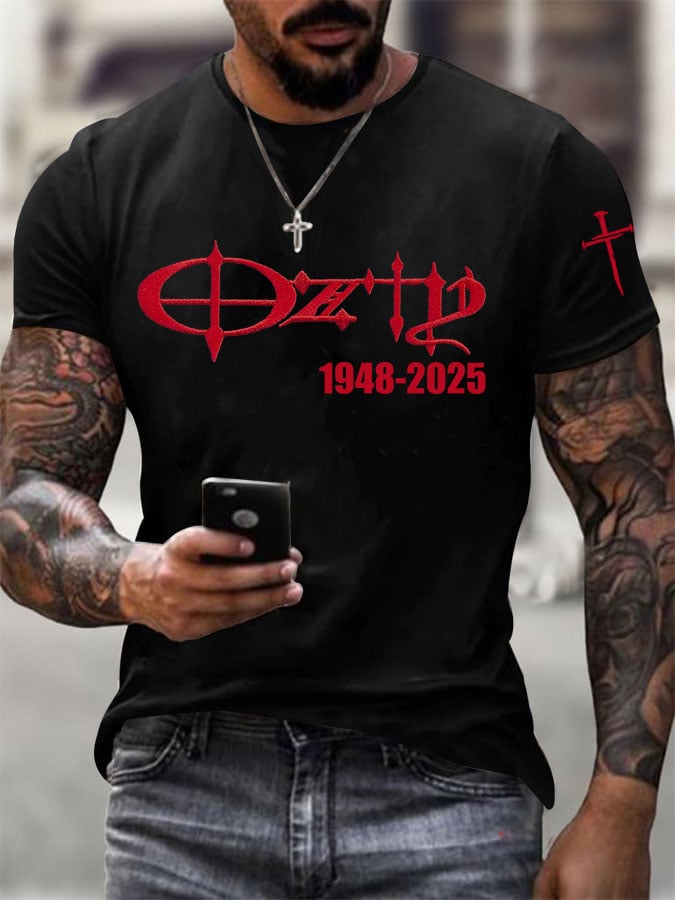 Men's The Father of Heavy Metal Printed Casual T-Shirt