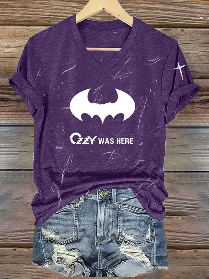 Women's Casual Vintage The Father of Heavy Metal Print T-Shirt