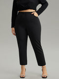 Plain Pocket Bodycon Ankle Pants