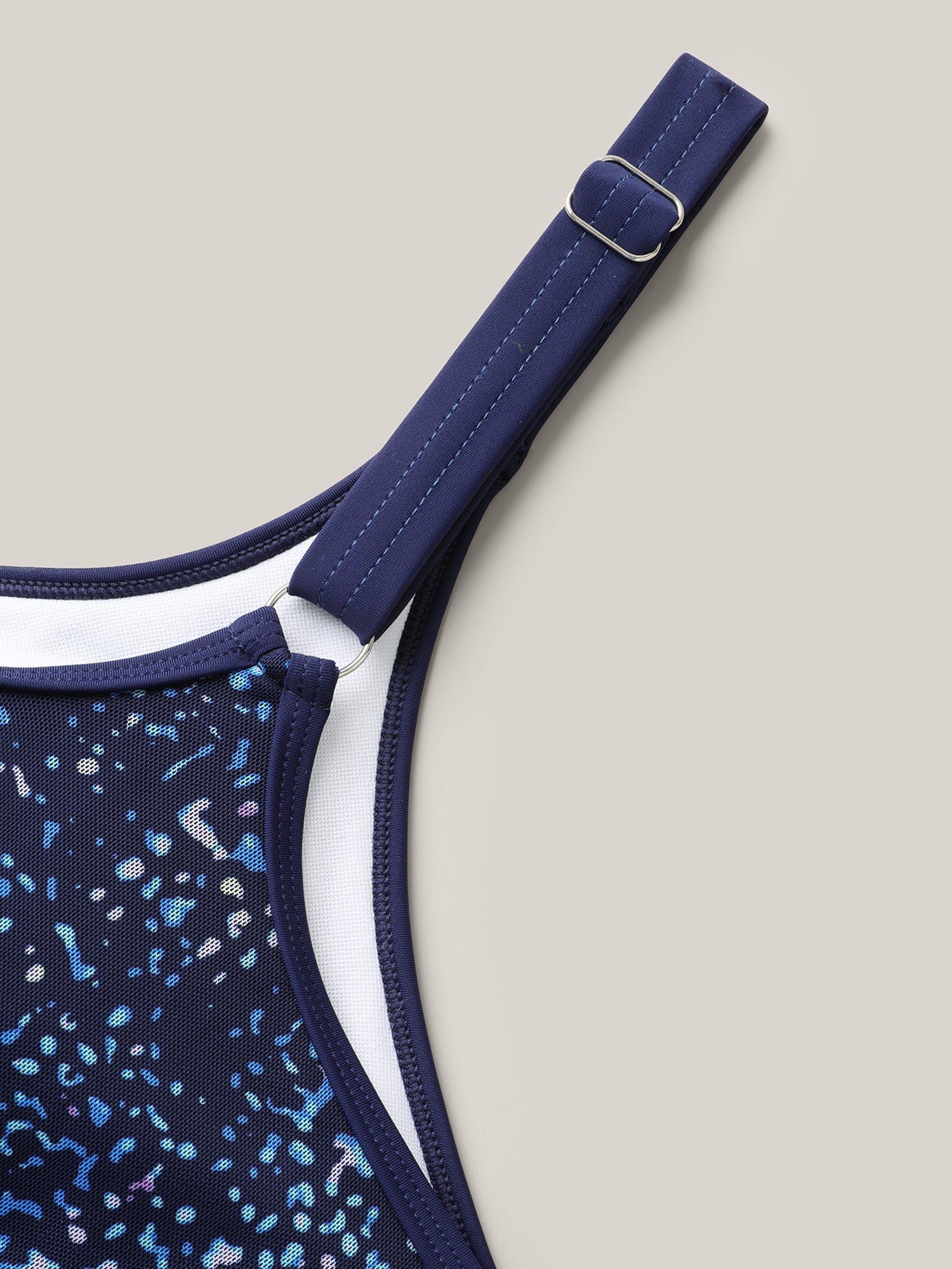 Ombre Gradient Neck Tie Swim Top