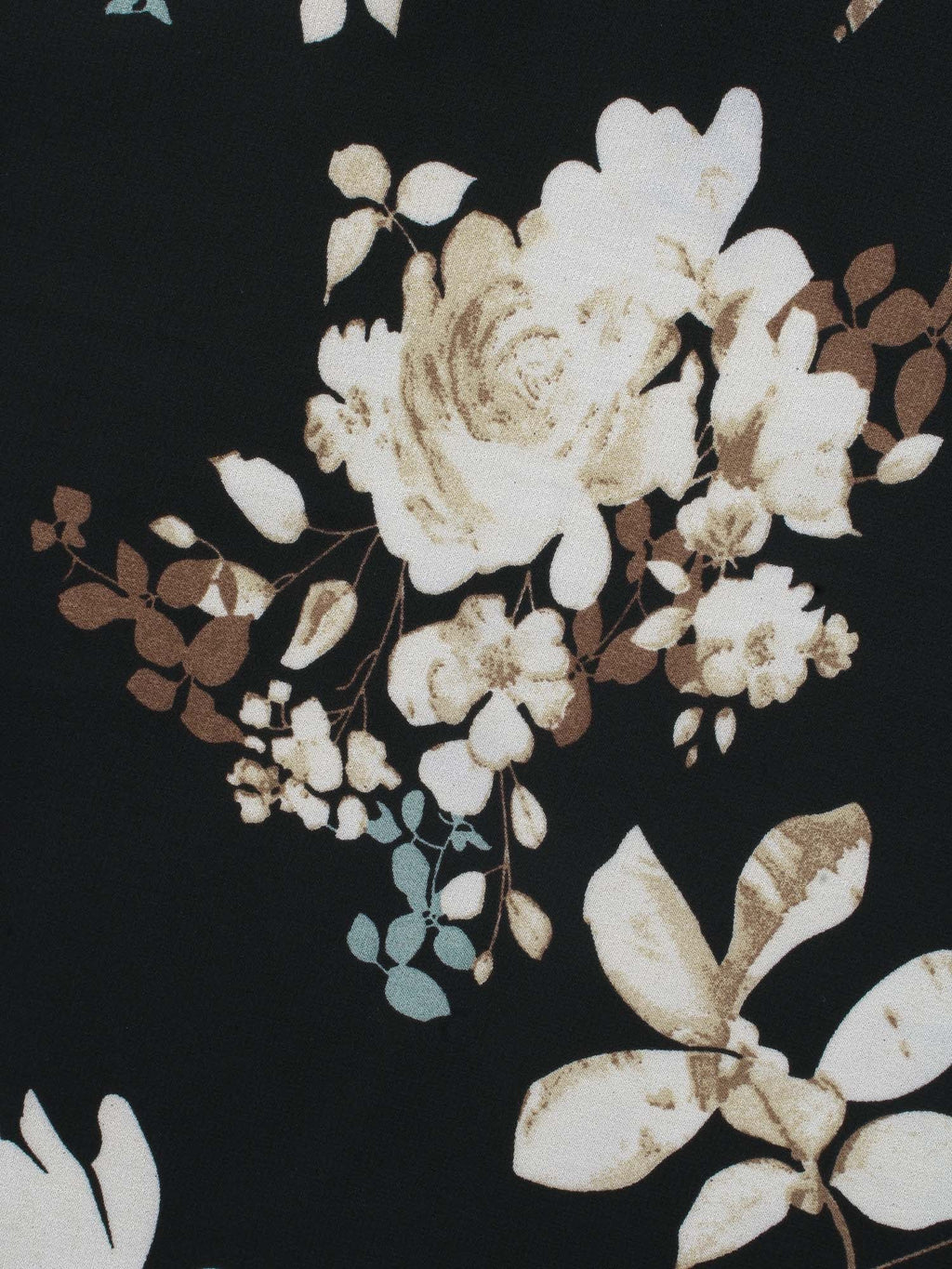 Floral Chiffon High Low Hem Ruffles Blouse