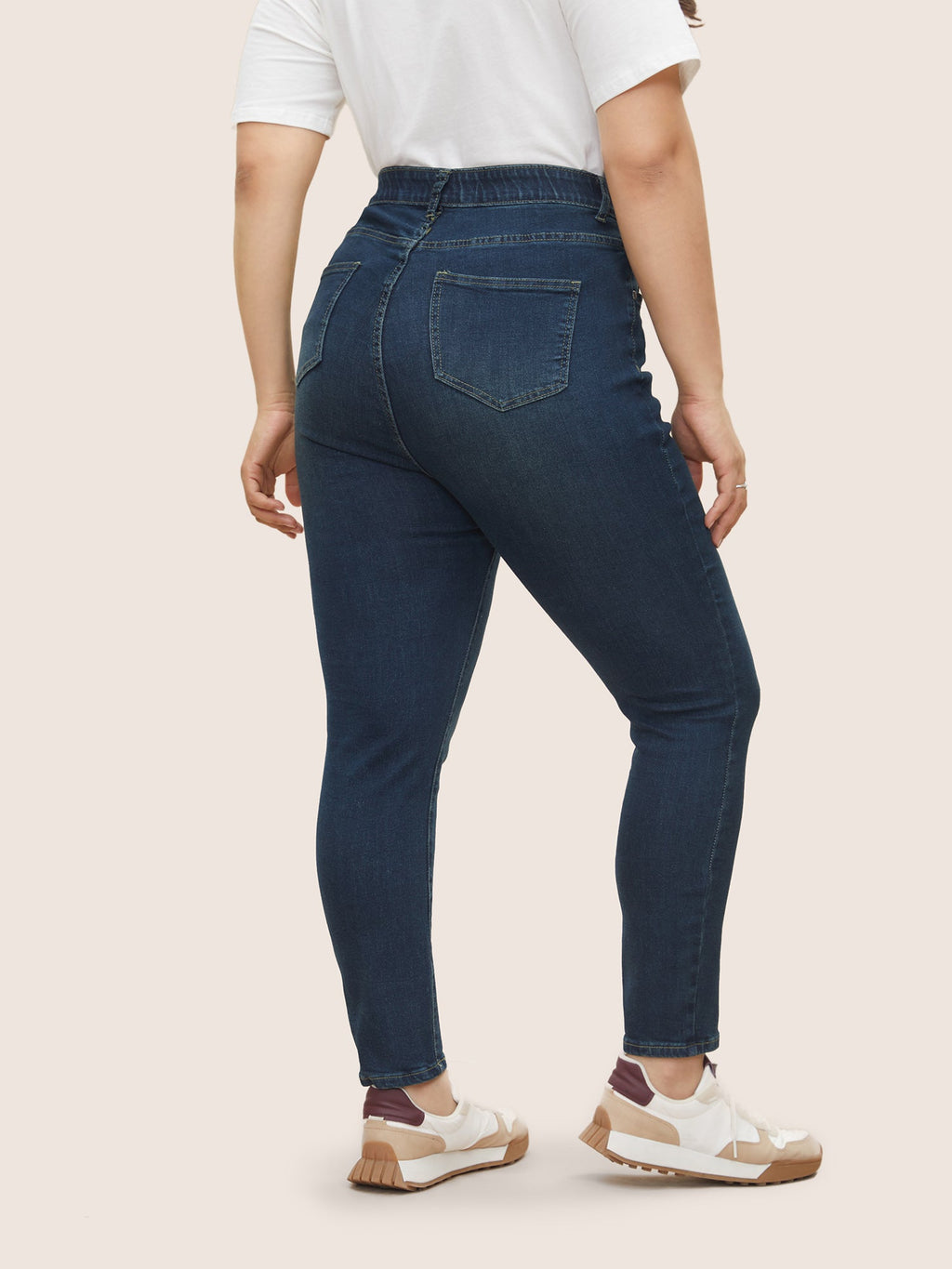 Skinny Very Stretchy High Rise Dark Wash Gap Proof Jeans