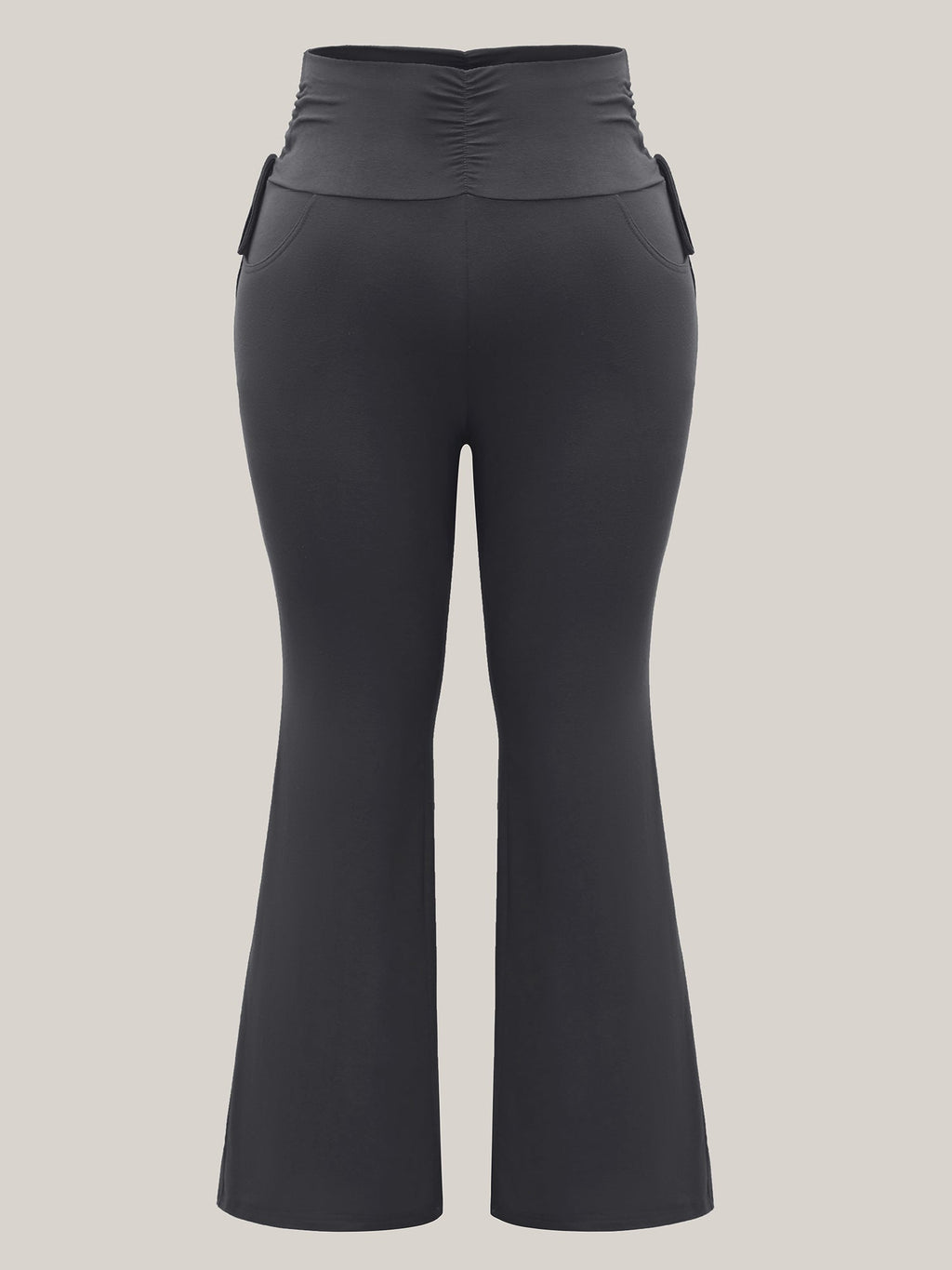 Ruched Drawstring Midi-Waist Tight Pants