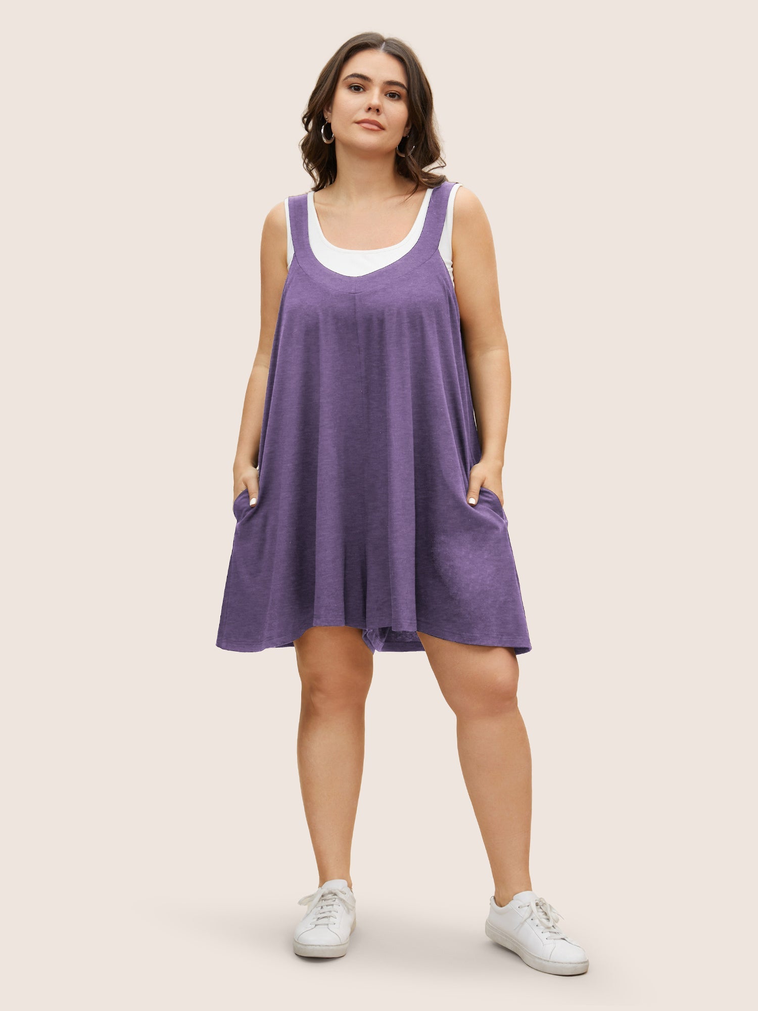 Supersoft Essentials Solid Adjustable Straps Loose Romper