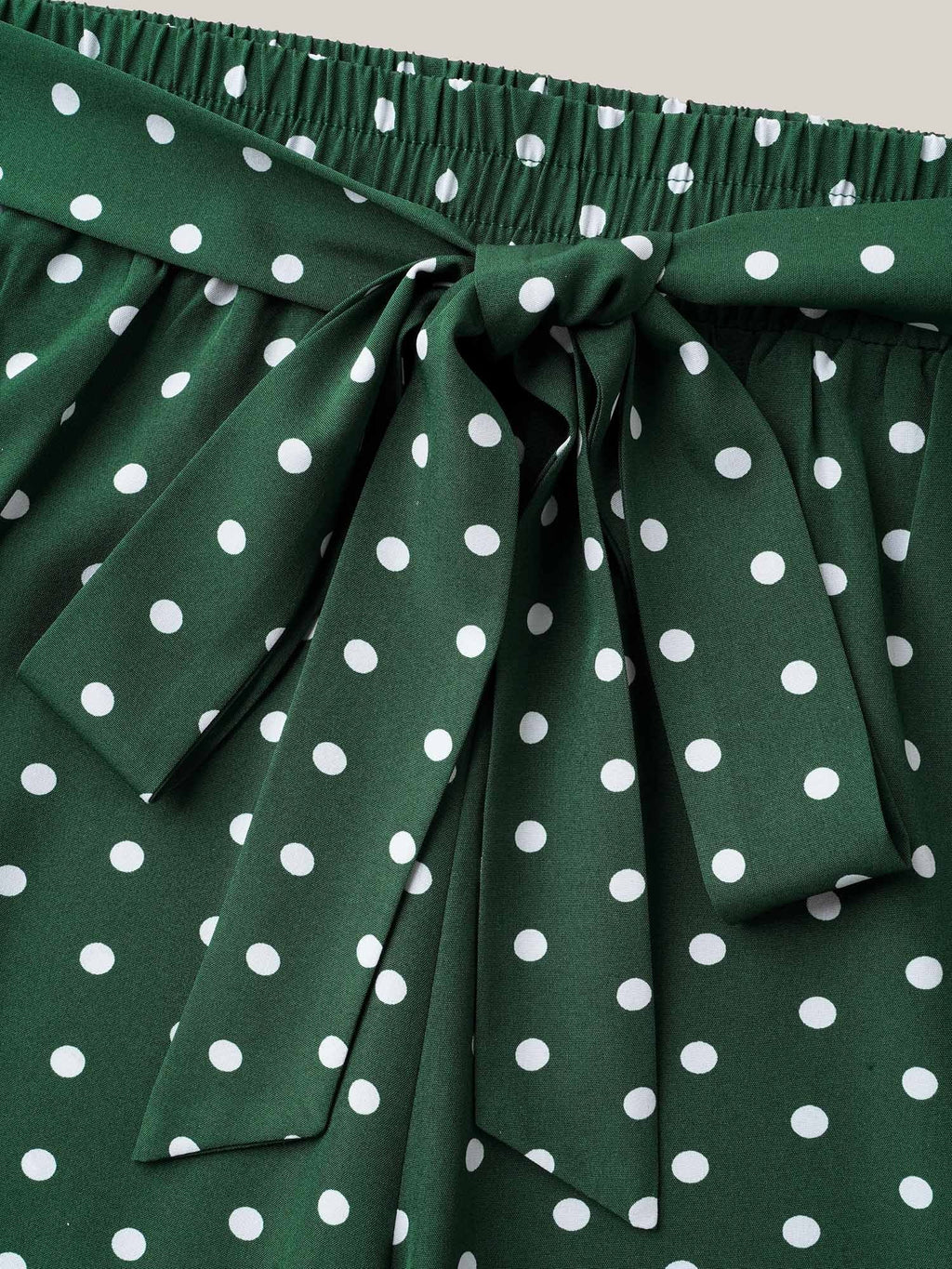 Polka Dots Tied Wide Leg Pants