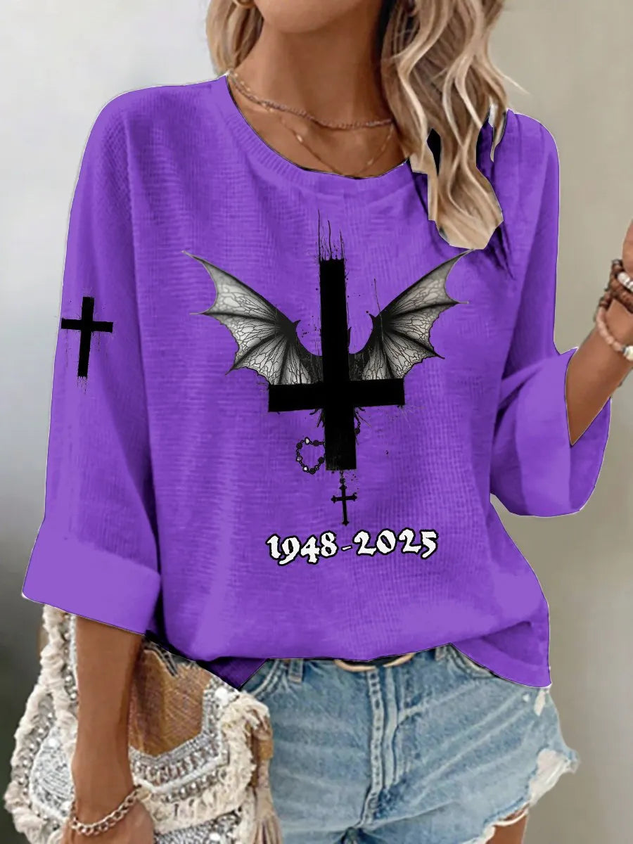 Women's Casual Fashion Commemorative Singer Waffle T-Shirt